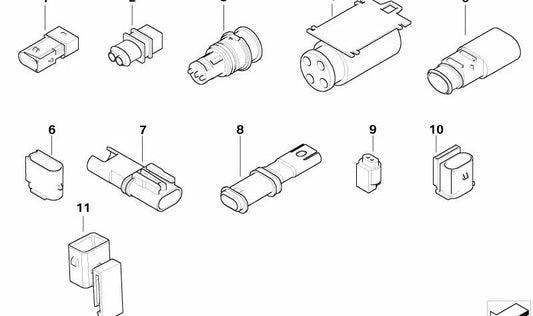 Tapa de cierre para BMW Serie 1 E81, E82, E87N, E88, Serie 3 E90, E91, E92, E93 (OEM 12527804824). Original BMW