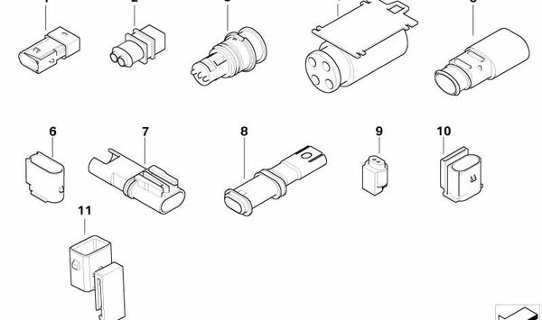 Tapa de cierre para BMW Serie 1 E81, E82, E87N, E88, Serie 3 E90, E91, E92, E93 (OEM 12527804824). Original BMW