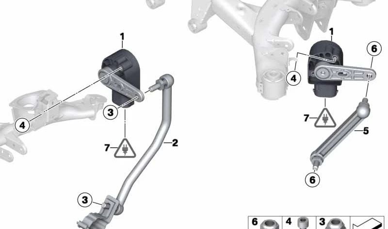 Brazo de suspensión izquierdo OEM 37146787167 para BMW F25 (X3), F26 (X4). Original BMW.