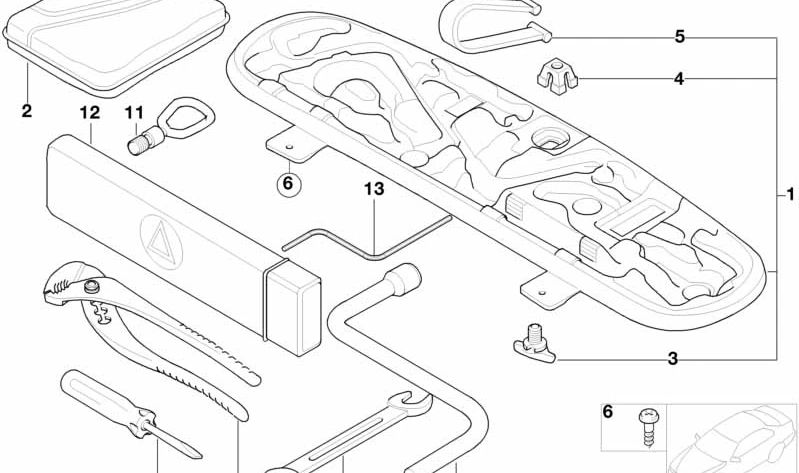 Tornillo de fijación OEM 71116750167 para BMW E46, E39, E60, F07, F10, F11, F06, F12, F13, E65, E66, F01, F02, F04. Original BMW.