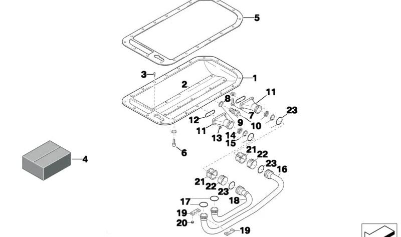 Junta tórica OEM 11111319801 para BMW (Compatible con modelos como E30, E32, E34, E36, E38, E39, E46, E60, E61, E65, E66, E83, E85, E86, E87, F01, F02, F10, F11, y otros). Original BMW.