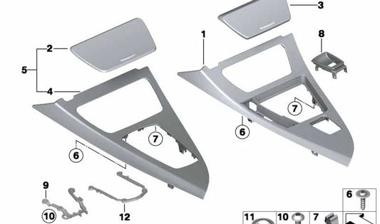 OEM 51168052361 Set di modanature decorative per BMW 6 Series (F06, F12, F13). BMW originale.