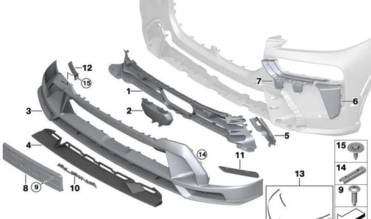 Clamp for BMW 1 Series F40, 2 Series F87, F87N, 3 Series F34, G20N, 4 Series F36, G26, 5 Series G30N, 7 Series G12, 8 Series G16, X1 F48, X7 G07N, MINI F54, F56, F57, F60 (OEM 07147332700). Original BMW.