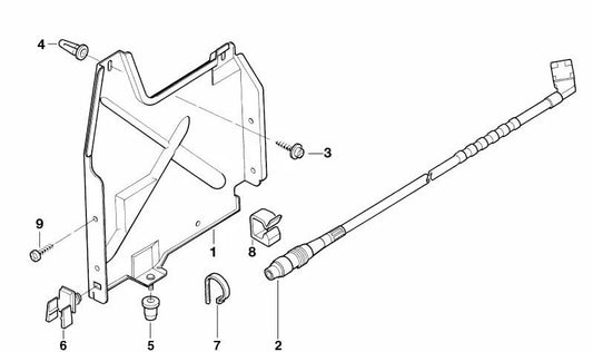 Soporte para cambiador de CD para BMW Serie 3 E36 (OEM 65128361437). Original BMW