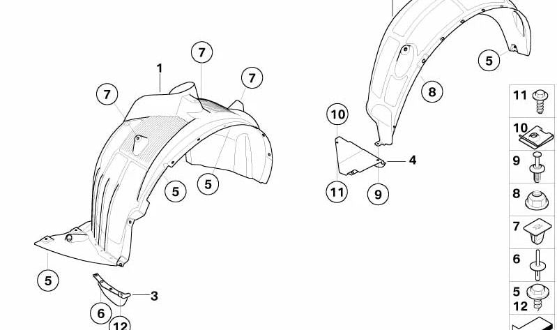 OEM 51623416421 Ala anteriore sinistra per BMW E83. BMW originale.