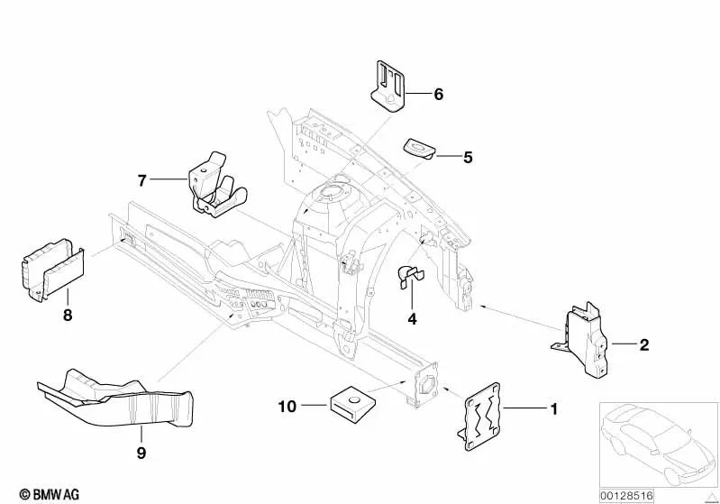 Soporte para el Radiador para BMW X5 (E53) (OEM 41118408881). Original BMW