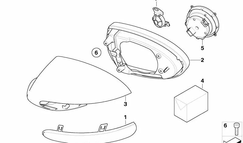 OEM 51167906345 left primport for BMW E60, E61, E63, E64. Original BMW.