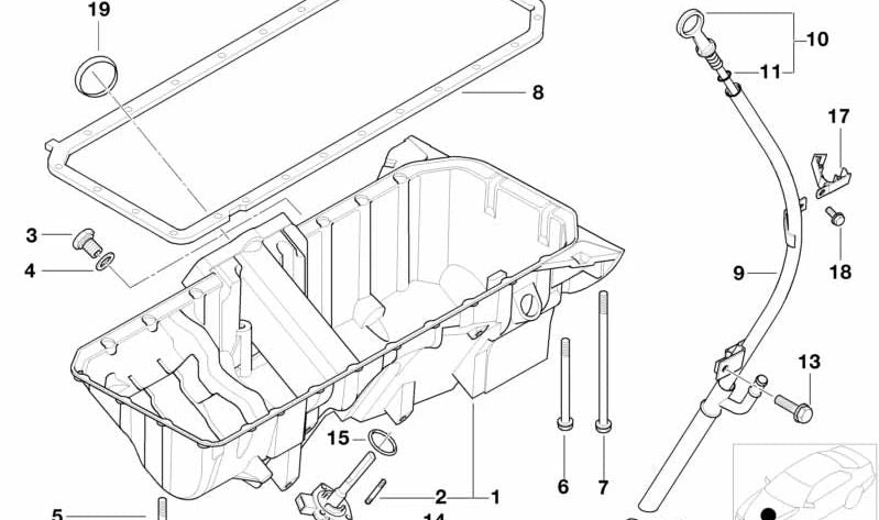 Guide pipe for BMW X5 E53 (OEM 11437502109). Original BMW