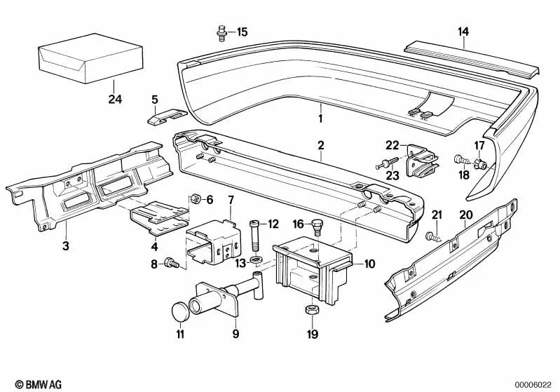 Soporte para BMW Serie 7 E32 (OEM 51111908064). Original BMW