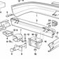 Refuerzo derecho para BMW Serie 7 E32 (OEM 51121938222). Original BMW