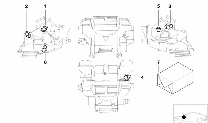 Accionador de la compuerta de aire fresco para BMW E39, E53 (OEM 64116902695). Original BMW