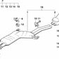 Silenciador intermedio para BMW Serie 5 E34 (OEM 18129068595). Original BMW