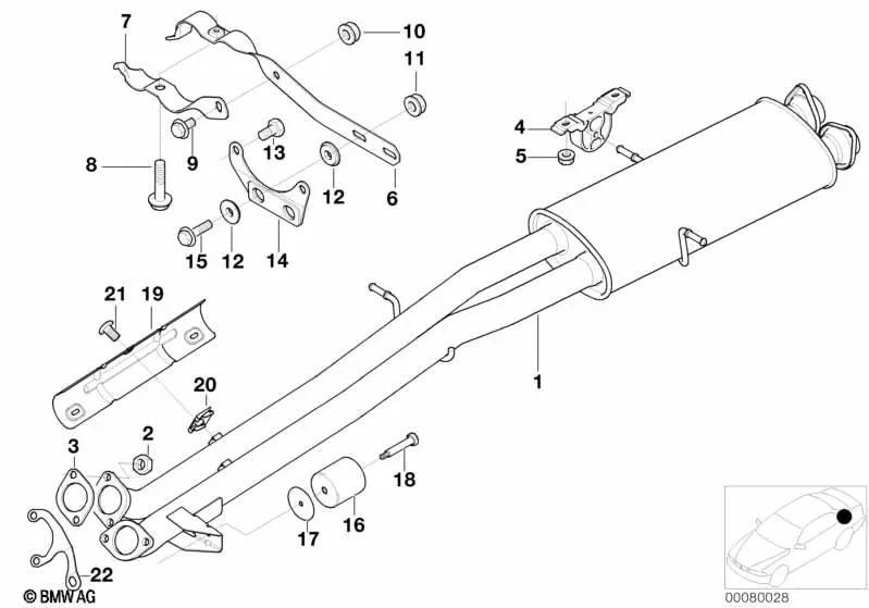 ASA-Schraube para BMW E46, E53 (OEM 27101229717). Original BMW.