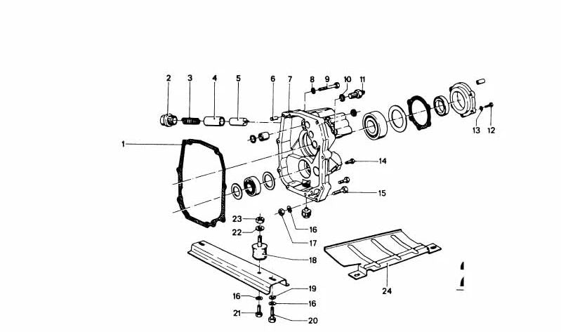 Soporte de goma para BMW F07, F10, F11, F06, F12, F13, F01N, F02N (OEM 23711245515). Original BMW