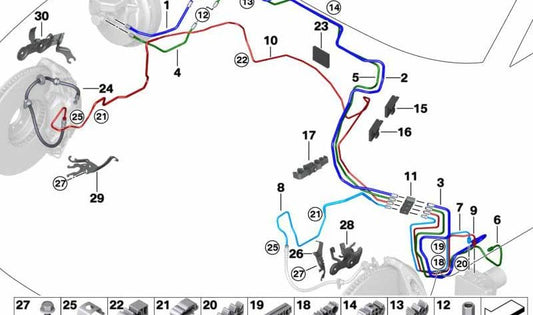 OEM -Rohranschluss 34326876633 für BMW F90, G30, G31, G11, G12. Original BMW