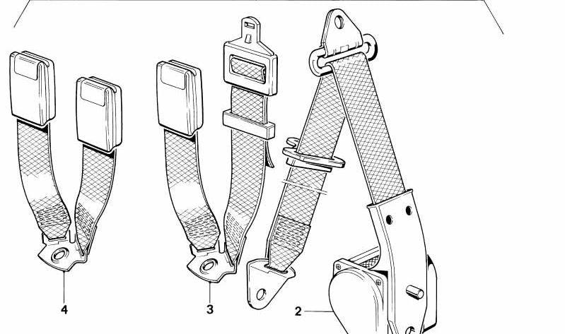 Correa inferior trasera para BMW E30, E28, E23 (OEM 72111952012). Original BMW