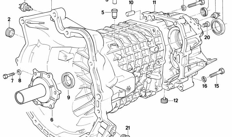 Cubierta de carcasa para BMW Serie 3 E30, Serie 5 E28 E34, Serie 6 E24, Serie 7 E23 (OEM 23111228228). Original BMW