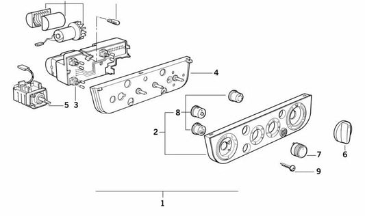 Panel de control del aire acondicionado para BMW Serie 3 E36 (OEM 64111387940). Original BMW