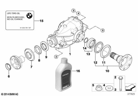 Diferencial trasero para BMW E83N (OEM 33107547090). Original BMW