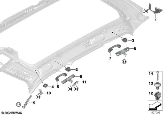 Cubierta del altavoz delantero izquierdo para BMW G09 XM (OEM 51444A228E1). Original BMW.