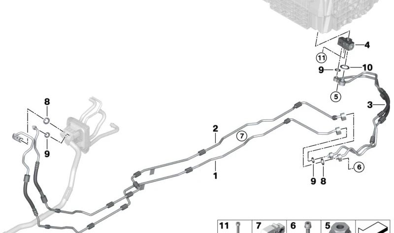 Parafuso OEM 64509909280 para BMW G20, G21, G60, G61, G70, G01, G45, G05, G09. BMW original.