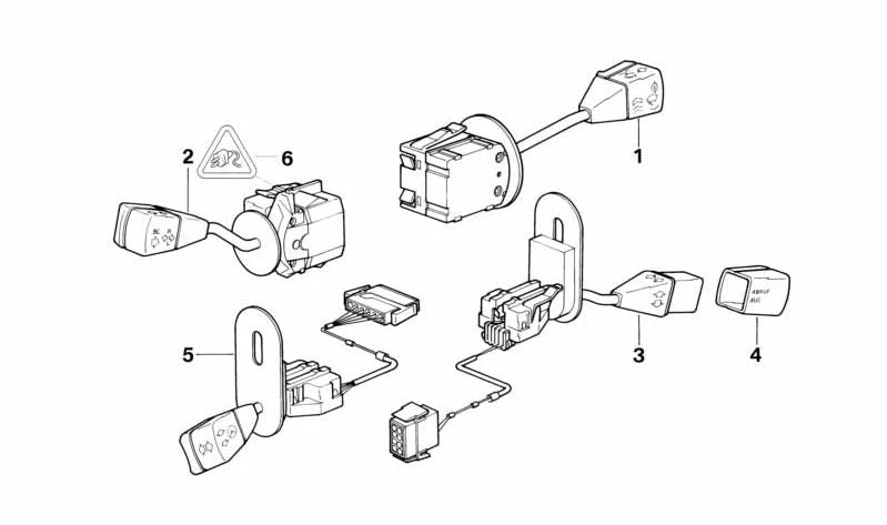 LEVER OF INTERMITTENTS AND LIGHTS/SHORTS OEM 61318360907 FOR BMW E36, Z3. Original BMW.