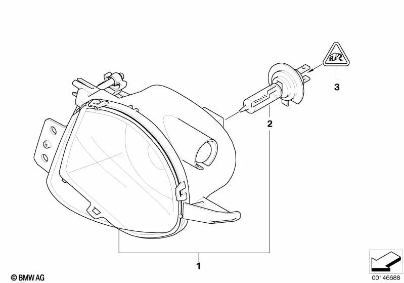 Luces Antiniebla De Lado Izquierdo/Derecho Para Bmw E90 E91. Original Recambios