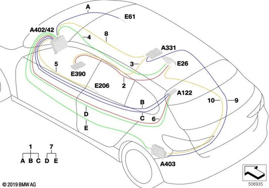 Módulo de Reparación Antenas DAB para BMW Serie 1 F40 (OEM 61119432768). Original BMW.