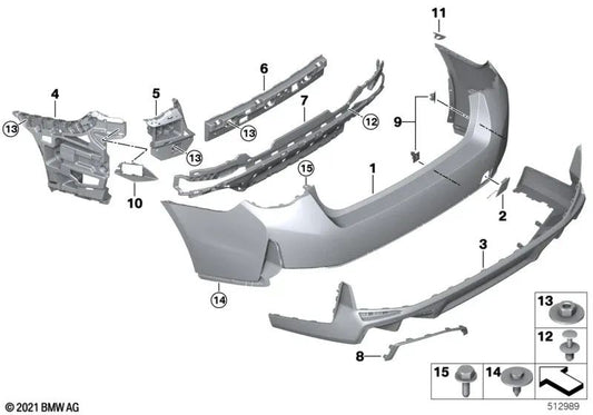 Left rear accent strip for BMW F30, F10, F20 (OEM 51125A09997). Genuine BMW