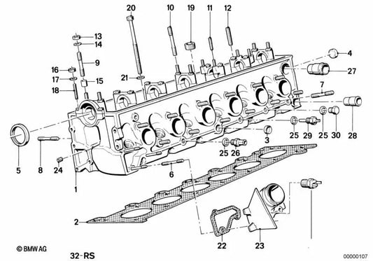 Abzweigflansch für BMW E30, E28 (OEM 11122241065). Original BMW.