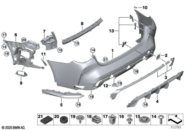 Amortiguador de vibraciones para BMW G82, G83 (OEM 51127885423). Original BMW