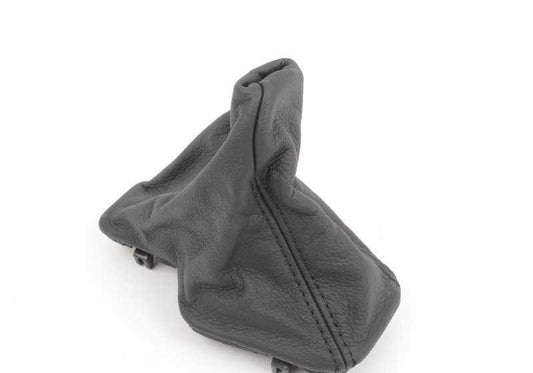 Black leather gaiter for BMW E46, E90, F30, F80 series (OEM 51167503206). Original BMW