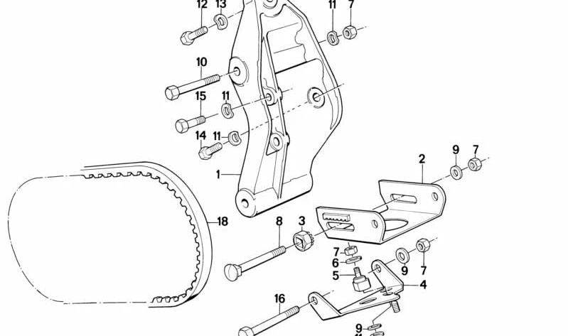 Soporte para BMW E28, E24, E23 (OEM 64521289024). Original BMW