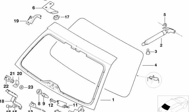 Support for BMW Series 5 E39 (OEM 51248238804). Genuine BMW