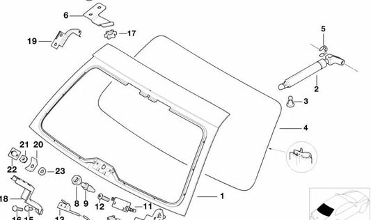 Support for BMW Series 5 E39 (OEM 51248238804). Genuine BMW