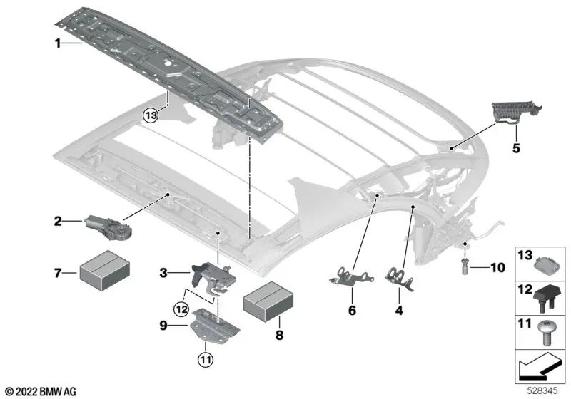 Right kick plate for BMW 8 Series F91, G14 (OEM 54349448954). Original BMW.