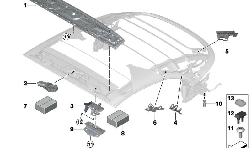 Cubierta de Activación de Emergencia para BMW Serie 8 F91, G14 (OEM 54347947293). Original BMW.