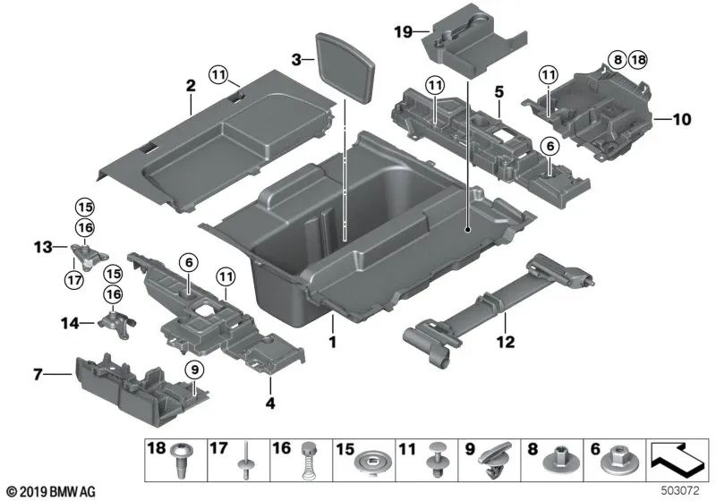 Soporte delantero izquierdo para BMW Serie 3 F31, F31N (OEM 51477269881). Original BMW