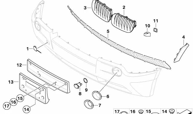 Soporte derecho para BMW E83 (OEM 61673403202). Original BMW