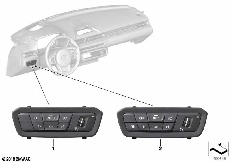 Lichtsteuergerät für BMW E46, F30, F80 (OEM 61315A16B23). Original BMW