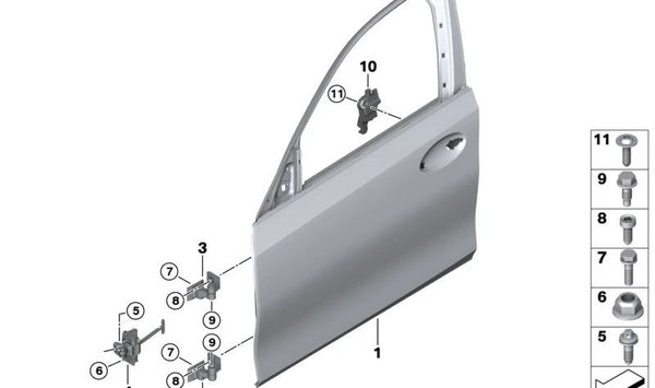 Crashpad Puerta arriba a la izquierda para BMW G20, G21, G28, G80, G81 (OEM 51719448117). Original BMW