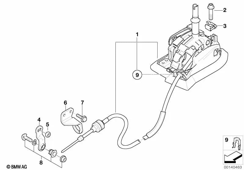 Schaltung Steptronic para BMW X5 E53 (OEM 25161423536). Original BMW.