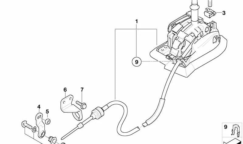 Steptronic OEM change lever 25167515431 for BMW E53. Original BMW.