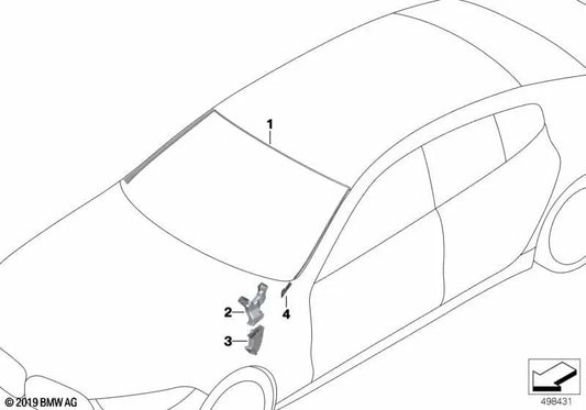 Cubierta para parabrisas para BMW F93, G16 (OEM 51317440174). Original BMW.