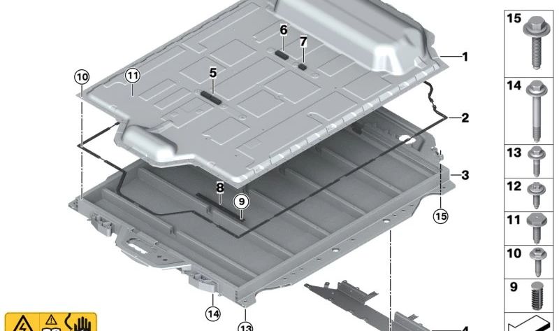 Almohadilla acústica izquierda para BMW i I20 (OEM 51717300829). Original BMW