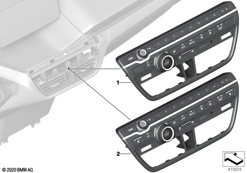 Unité de contrôle de la radio et du climat pour BMW I I01, I01N (OEM 61315A0A400). BMW d'origine