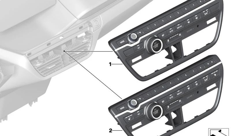 Unidad de control para radio y aire acondicionado OEM 61315A0A3F7 para BMW i3 (I01). Original BMW.