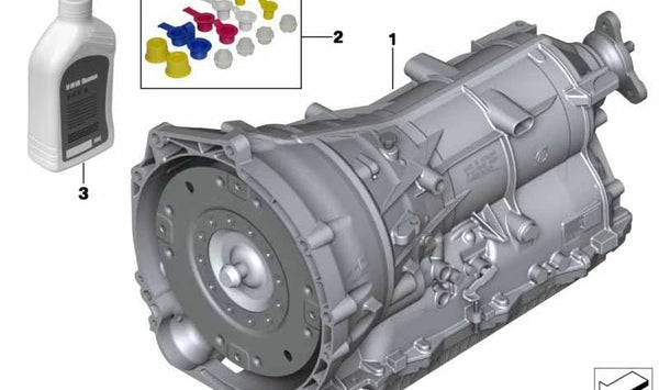 Kit de caja de cambios automática OEM 24007642297 para BMW F07, F10, F11. Original BMW