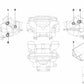 Rear Pressure Actuator for BMW 5 Series E39, X5 E53 (OEM 64116935443). Original BMW