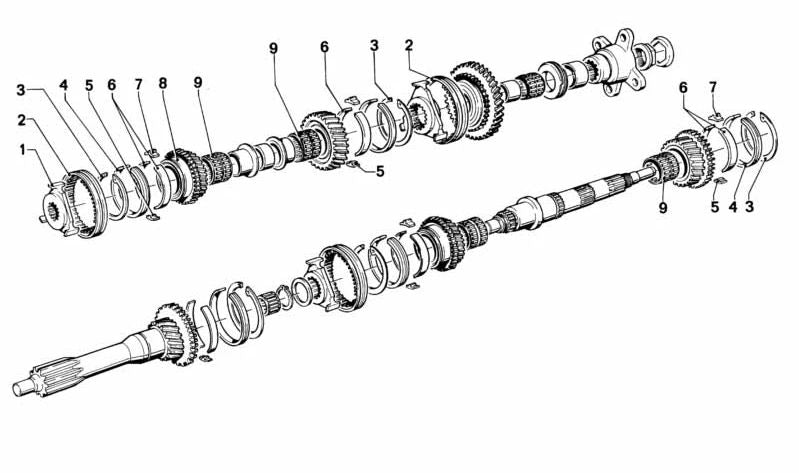 Manga de guía 2.ª y 3.ª marcha para BMW E12 (OEM 23231200748). Original BMW